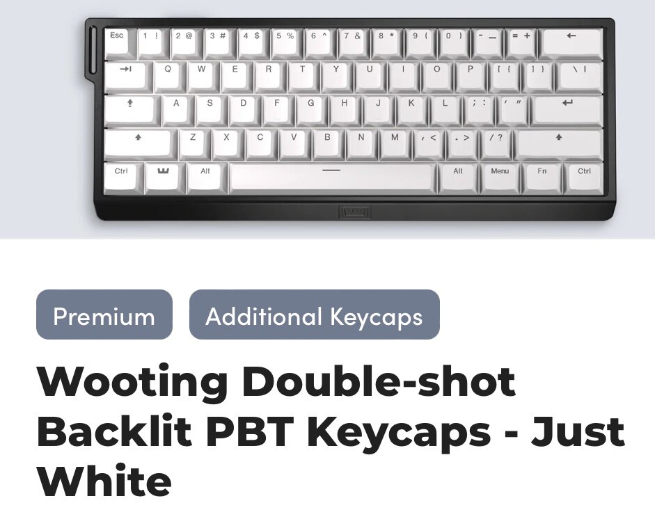 키보드용 WOOTING 60HE 키캡 WOOTING 5면 염료 서브 PBT 키캡