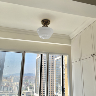 入户门厅黄铜吸顶灯过道阳台厨房卫生间日式复古北欧中古美式乡村