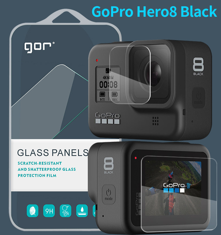适用GoPro Hero9屏幕10保护膜Hero8运动相机摄像镜头钢化玻璃贴膜