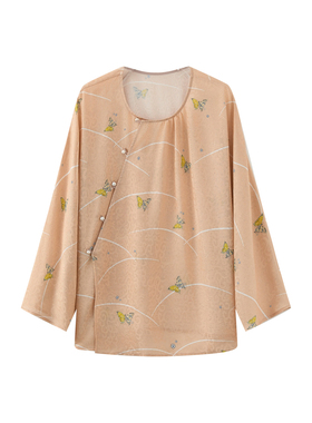 JINYU矜羽【雅叙】李德喜绞罗新中式斜襟宽松上衣女