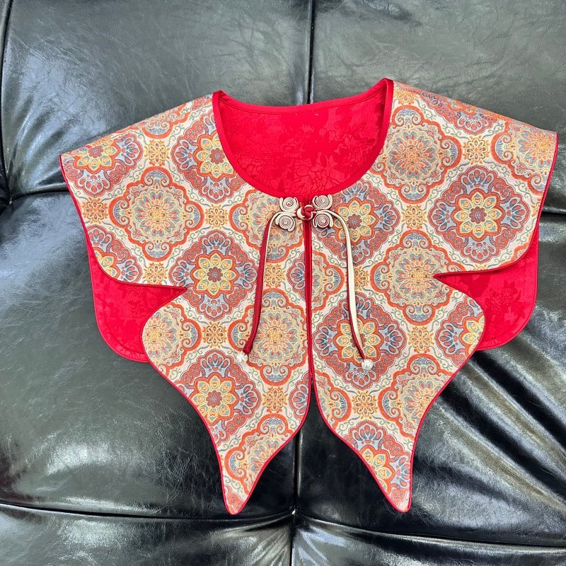 JINYU矜羽【西楼】新中式宋锦云肩 复古吉祥纹 国风穿搭披肩