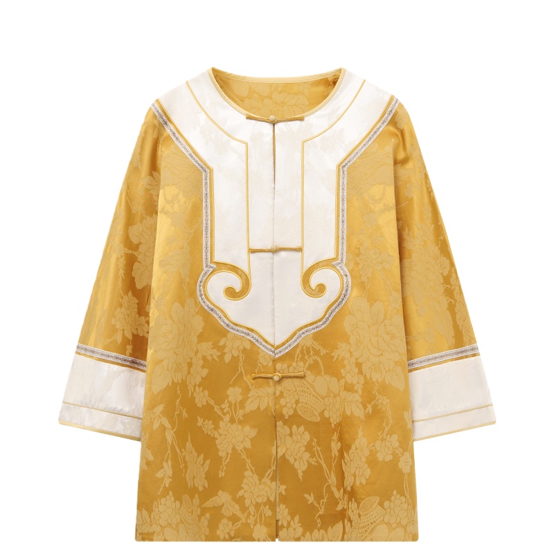 JINYU矜羽【禅意】新中式中长款上衣女重工如意头外套