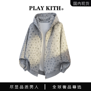【国内现货】PLAY KITH 美式小碎花连帽卫衣春秋外套开衫男女同款
