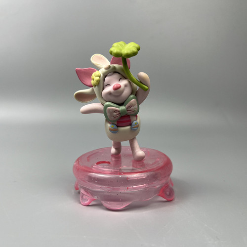 可爱小粉猪公仔杯盖摆件