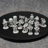EB4魔幻桌游战棋模型白模棋子头像矮人战士地下城
