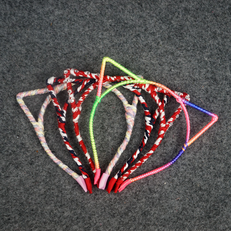 彩色撞色猫耳发箍手工包裹小猫精灵发饰头箍可爱简约小猫耳