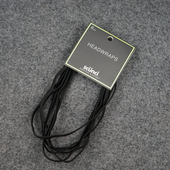 JB2外单scunci黑色细款 发带束发带运动橡皮筋发带6条装