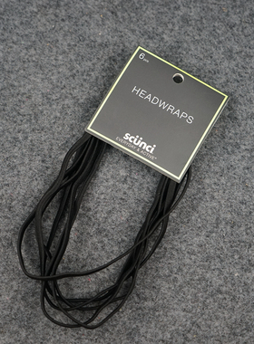 JB2外单scunci黑色细款发带束发带运动橡皮筋发带6条装