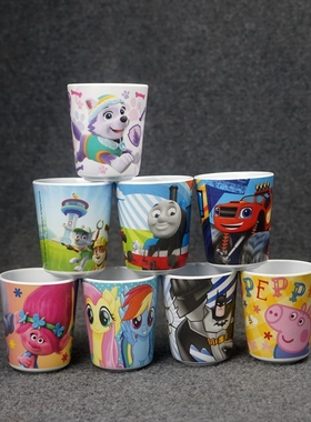 外单儿童卡通美耐皿水杯小碗仿瓷碗杯子1个价