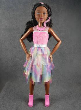 超大号金刚巴比娃娃关节可动长发公主娃娃71cm