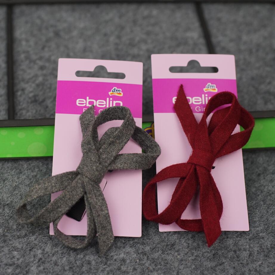 发饰交叉蝴蝶结鸭嘴夹