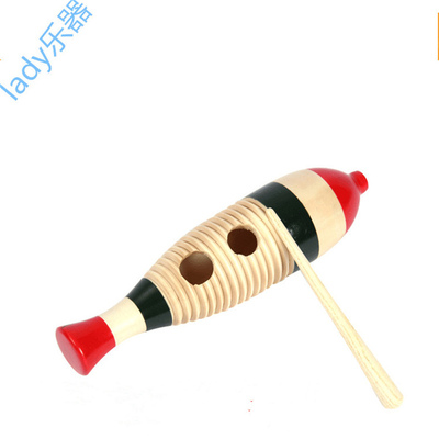 幼儿园小学儿童音乐节奏训练教具奥尔夫打击乐器刮胡刮棒鱼蛙