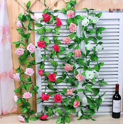 仿真藤条塑料假花绿叶藤蔓葡萄叶树叶植物墙管道吊顶装饰绿植壁挂