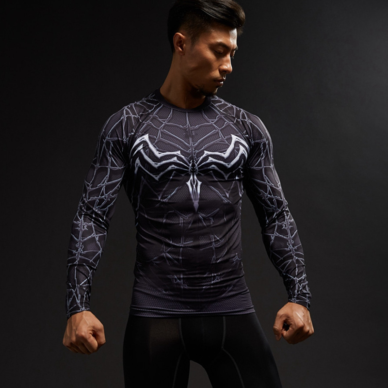 cos长袖电影运动速干紧身衣毒液