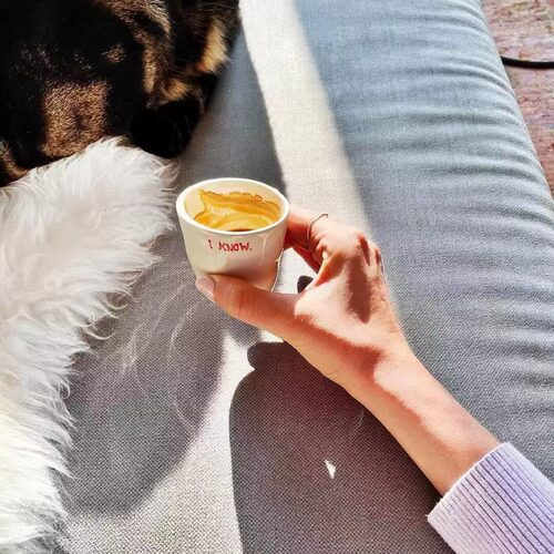 法复古设计师款咖啡杯小众设计感釉下彩迷你小号意式浓缩杯小容量