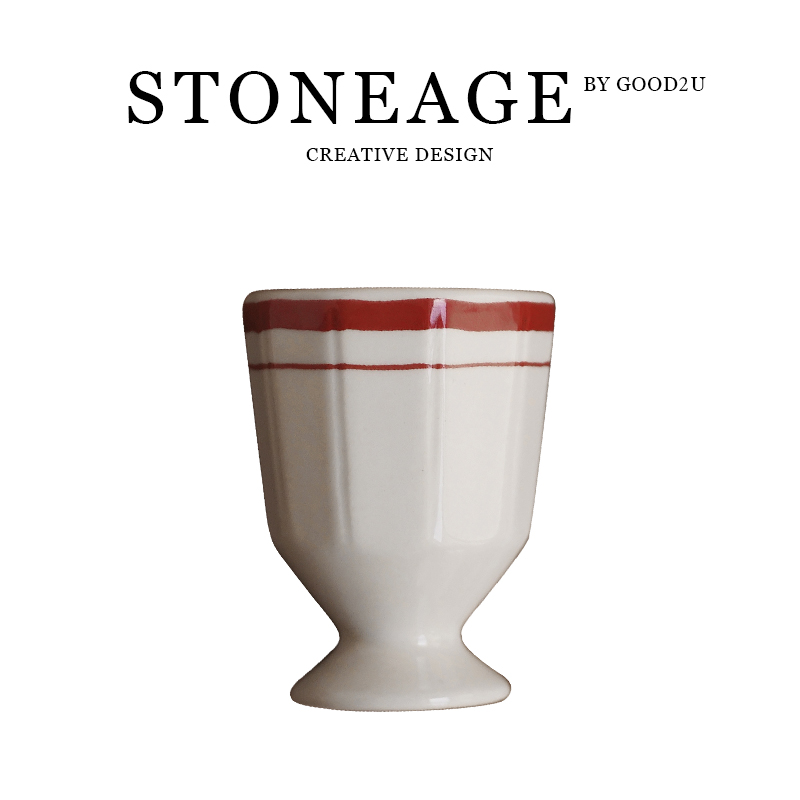 复古设计师款咖啡杯美式田园风高脚杯小众设计感高颜值釉下彩餐具