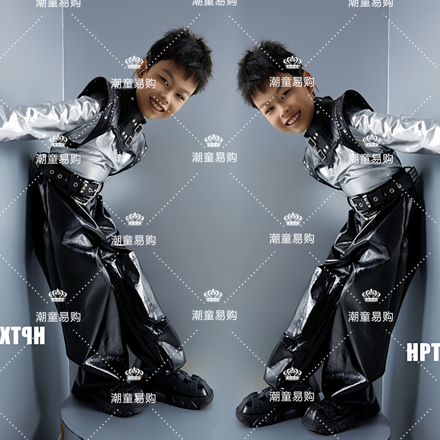 儿童模特走秀男童走秀舞台潮服装