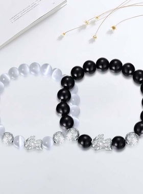 龙的传人手链925银情侣貔貅男属龙本命年手串转运珠生日礼物