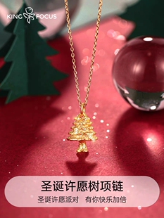 圣诞树银项链女纯银小众高级设计感大气高档秋冬毛衣链圣诞节礼物