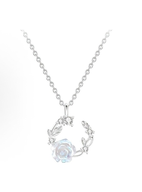 999纯银山茶花项链女轻奢小众不掉色锁骨链七夕情人节礼物送女友