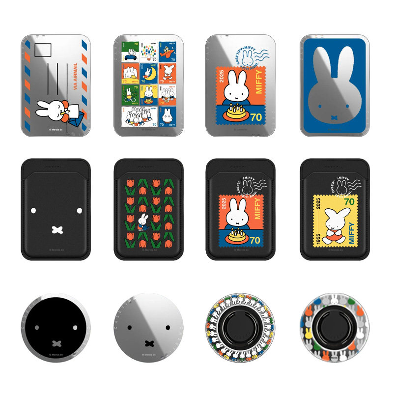 CASE米菲兔卡通磁吸支架magsafe卡包通用折叠座高级小众设计