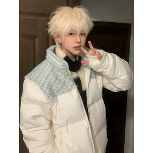 加厚保暖宽松情侣装 高街字母刺绣面包服棉衣冬季 外套 美式 2025新款