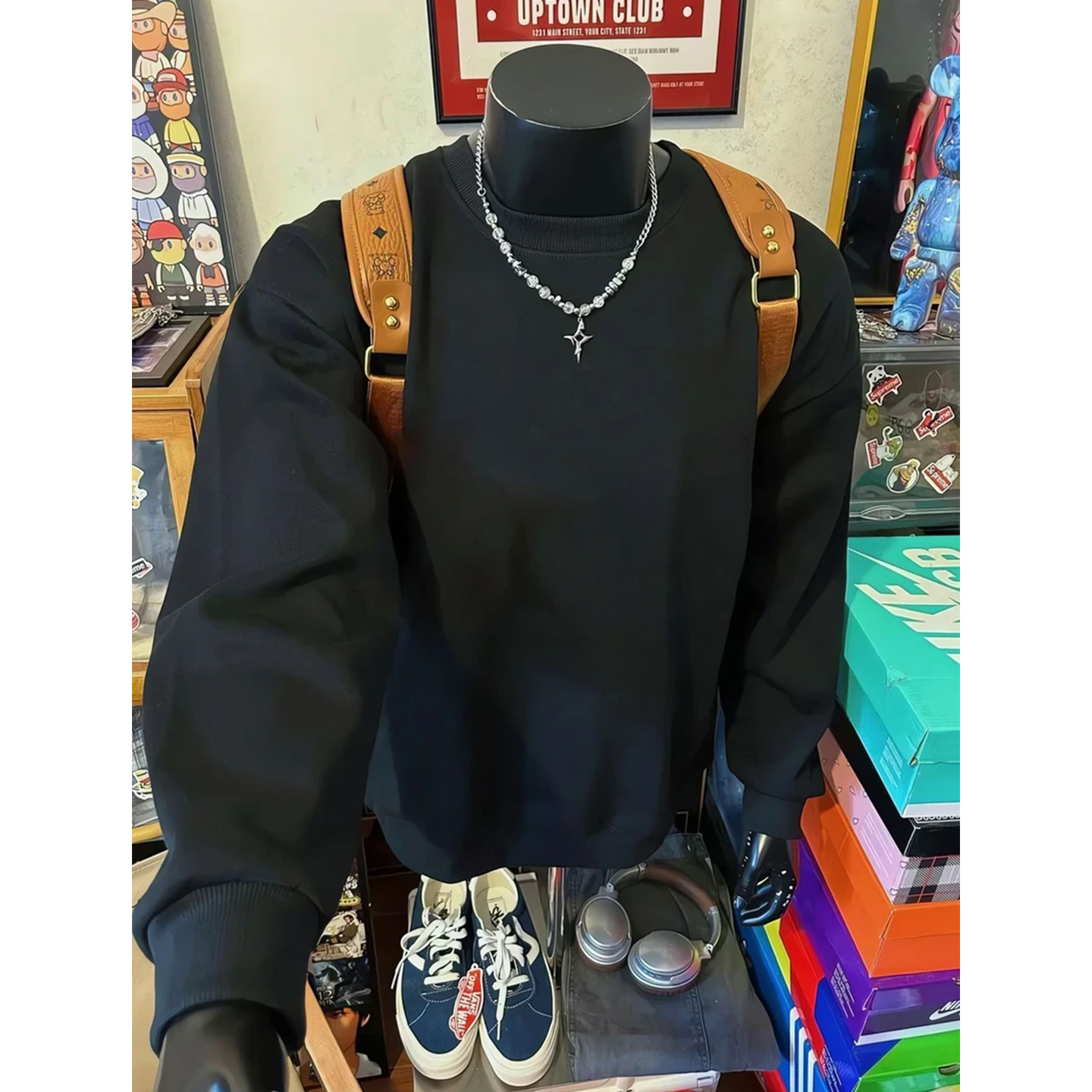 百搭情侣卫衣男女秋冬小领口新款