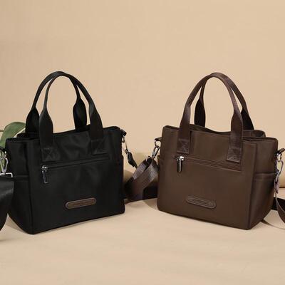 上班手拎包女2026新款百搭牛津布单肩斜挎包百搭多隔层通勤托特包