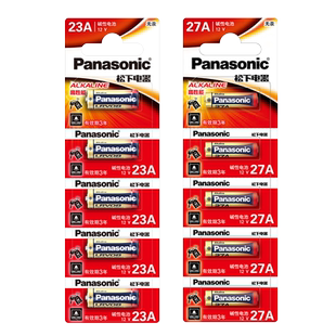松下23A 12V电池27a12v门铃红外防盗引闪器23a12v电动风扇433车库道闸卷帘门遥控器23安12伏小电池通用l1028