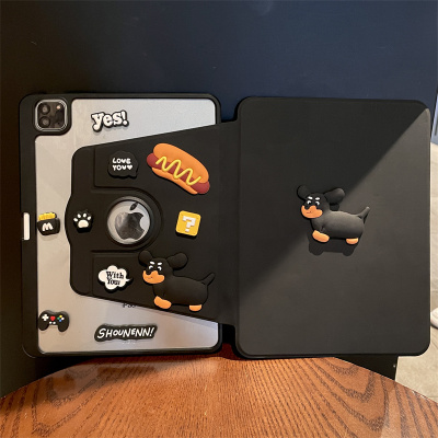 360度旋转亚克力笔槽适用苹果iPad11代保护套10.9寸2025新款10.2平板pro11英寸12.9防弯air7/6硬壳mini7全包4