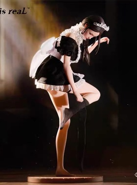 瘾君子 She is real Lou LL Bearpanda 女仆 超写实 手办摆件模型