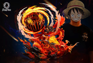 瘾君子 燃点工作室 海贼王 路飞vs火龙大炬 限量gk模型手办 雕像