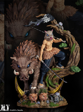 瘾君子 TNT 鬼灭之刃 嘴平伊之助 鬼杀队 GK 限量雕像手办模型