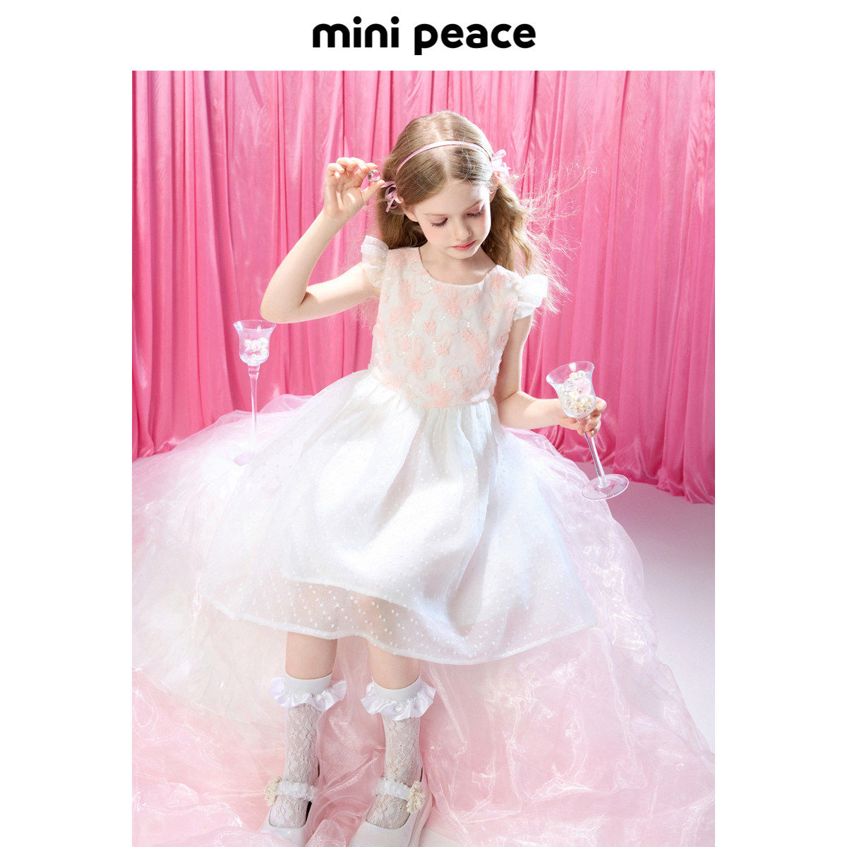 【公主系列】minipeace太平鸟童装秋新女童公主裙秋季儿童礼服裙