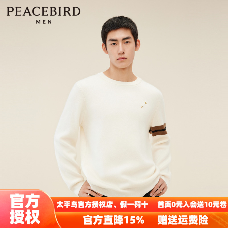 【商场同款】太平鸟男装羊绒毛套衫新款时尚羊毛针织衫B1EBD412