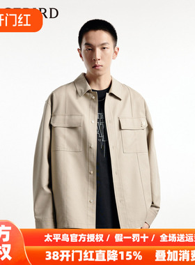 【商场同款】太平鸟男装长袖衬衣男2023年秋季工装衬衫B1CHD3103