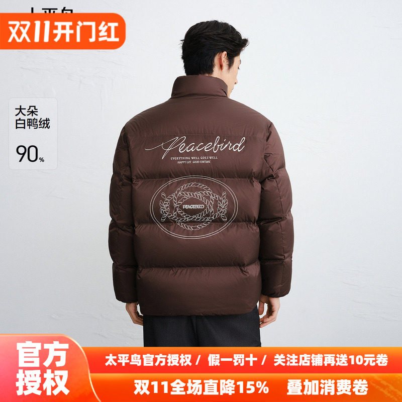 【商场同款】太平鸟男装 2026年新款潮流背后印花羽绒服B2ACG111D