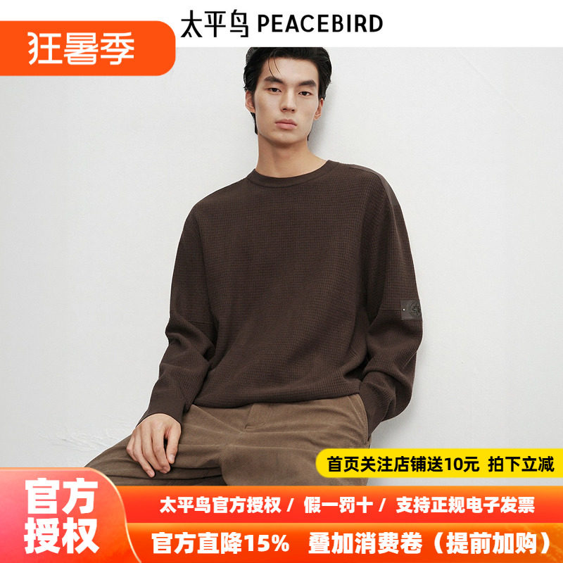 【商场同款】太平鸟男装毛衫25冬季新款复古针织衫潮 B2EBF4234