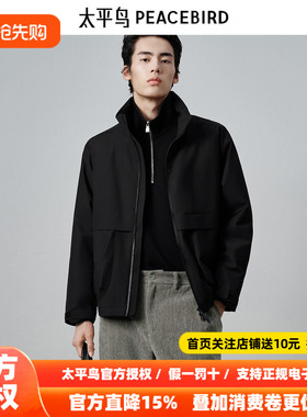 【商场同款】太平鸟男装卫衣25冬季新款立领质感上衣 B1CRF4440