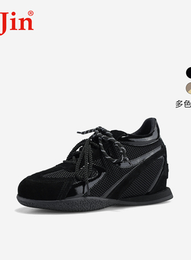 iiJin艾今26春新品7.5cm隐形内增高潮酷双鞋带时尚德训鞋女321QTA