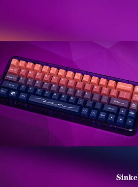 sinkebox 原创《落日煮雪》键帽 kca高度pbt五面热升华渐变颜色