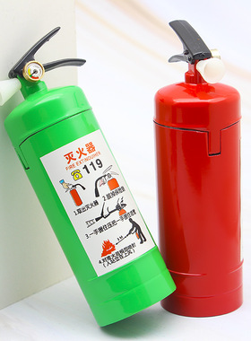 BD968红色灭火器防风打火机 广告logo迷你消防公司器具赠品