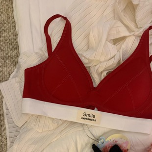 本命年红色内衣女小胸聚拢无钢圈薄款防下垂提拉软支撑无痕文胸罩