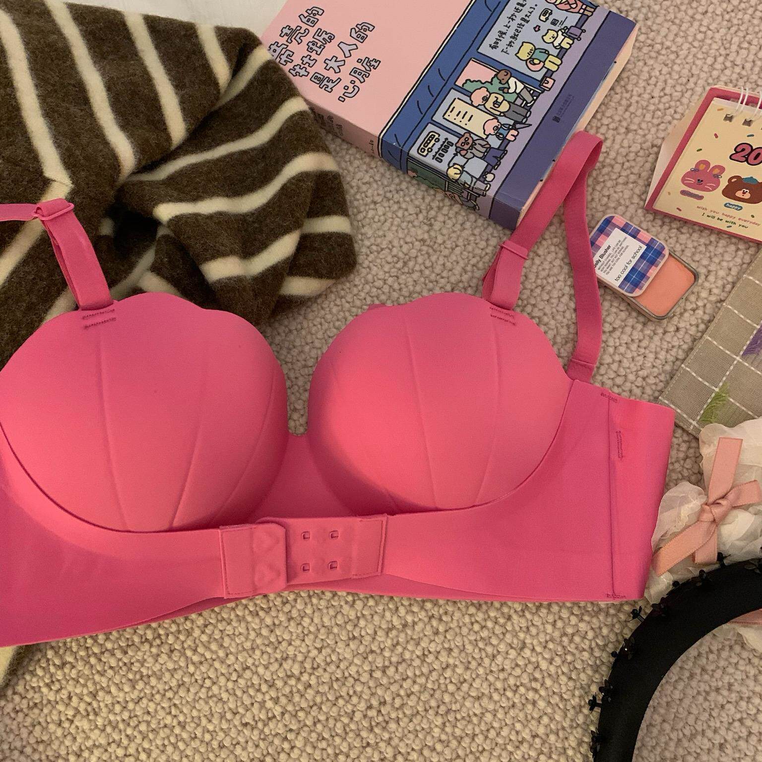 前扣内衣女小胸聚拢显大上托防下垂2025新款无肩带防滑无痕文胸罩