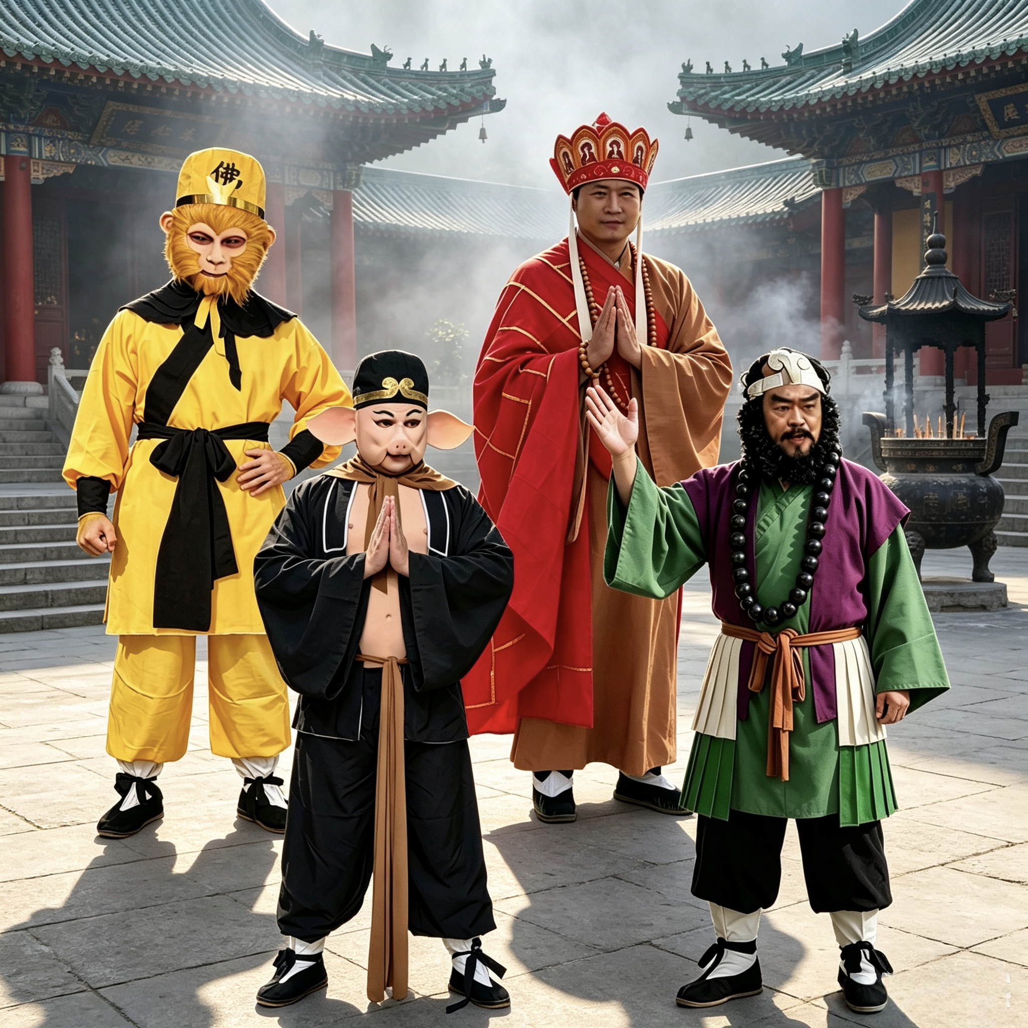 西游记师徒四人角色扮演服装景区游乐园公司开业婚庆cosplay衣服图片