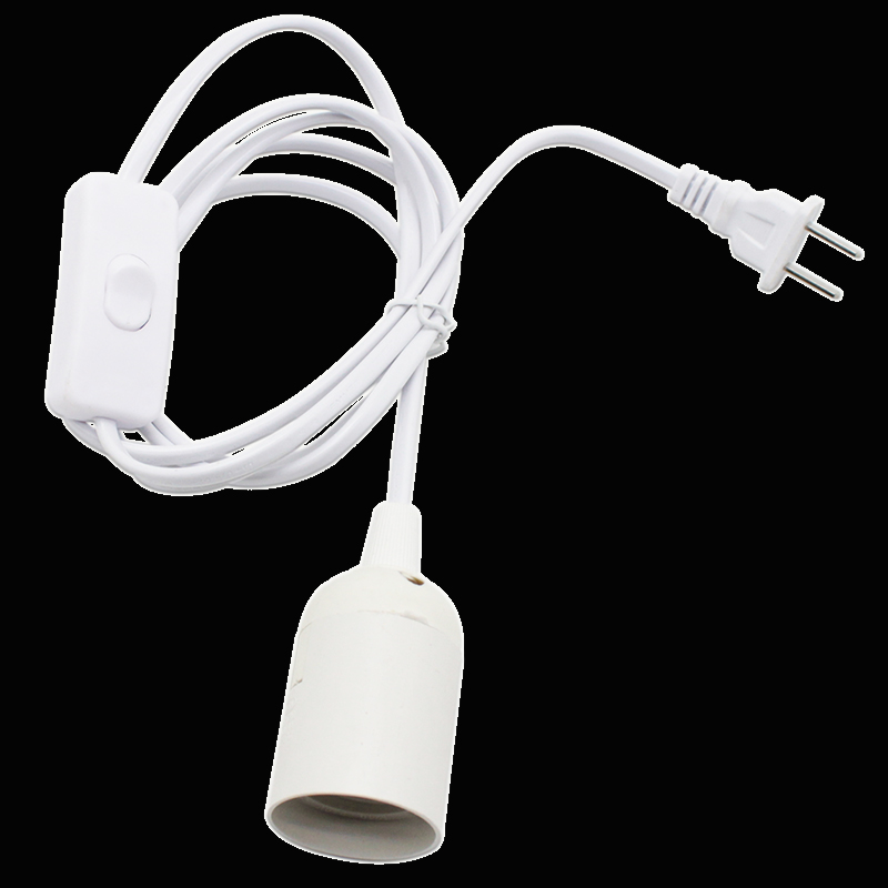 灯泡E27开关电线插头1.8米