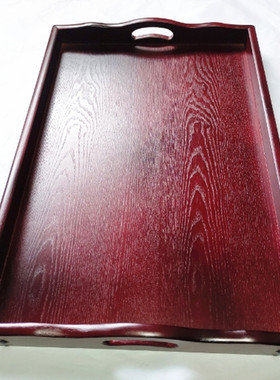 超大号烤全羊木盘子暗红色实木长方形祭祀托盘婚庆喜盘酒店端菜盘