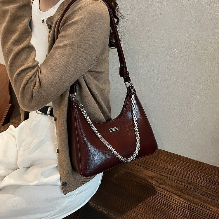 法式腋下包包女2024秋冬新款复古月牙包洋气链条休闲百搭斜挎包小,箱包皮具/热销女包/男包,腋下包,淘宝优惠券,粉丝福利购,淘宝优惠卷