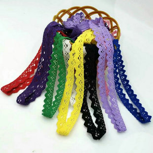 服装 辅料彩色纯棉花边1.5cm宽双边棉布棉线蕾丝花边窗帘沙发diy1.