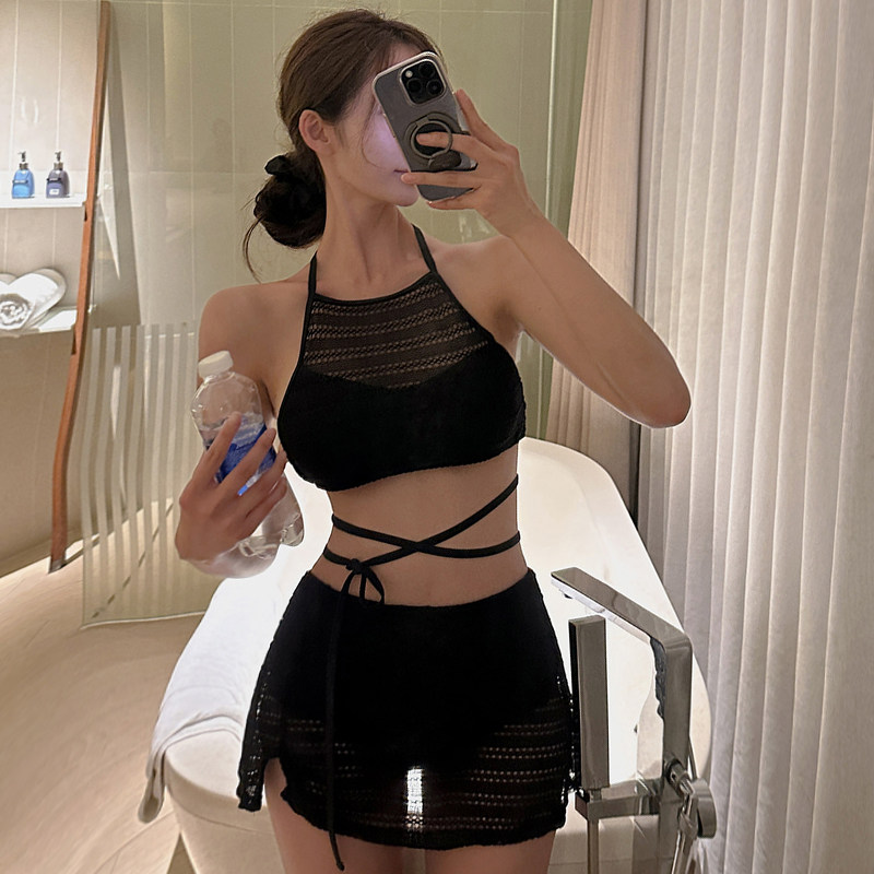 韩国2026新款泳衣女分体性感裙式比基尼纯色显白高级感ins网红款,运动/瑜伽/健身/球迷用品,分体泳衣,淘宝优惠券,粉丝福利购,淘宝优惠卷